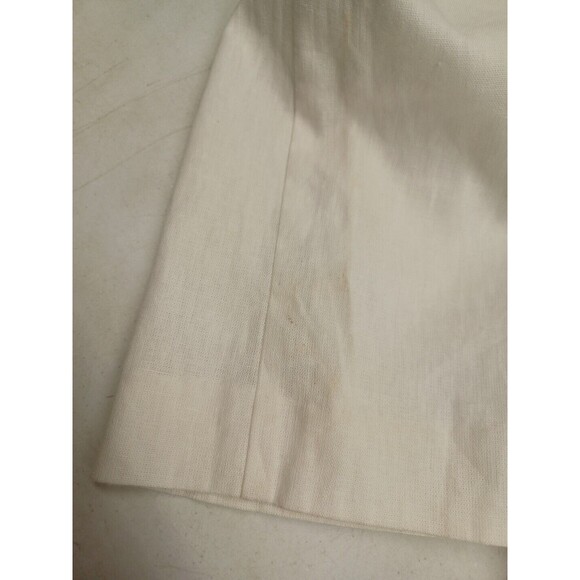 C EST 1946 Ankle Pants Linen Blend Women's Sz 12 White Classic - Picture 8 of 13
